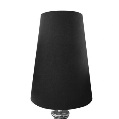 Lampadaire 140 cm galets argentés avec abat-jour noir - Stone