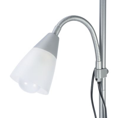 Lampadaire 2 ampoules E27 E14 IP20 gris