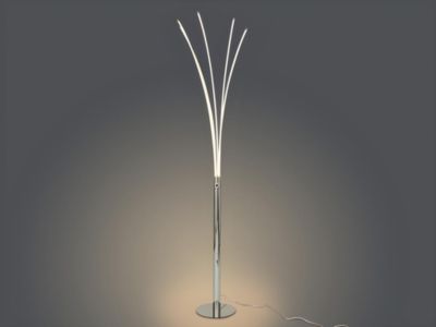 Lampadaire 5 branches LEDs design FILAE - Métal - H. 189 cm - Argenté