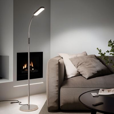 Lampadaire 5 modes d'éclairage LED 12 W argent
