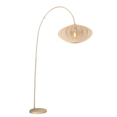 Lampadaire arc Corina beige crème IP20 E27 40W Ø55 x H.192cm Lucide