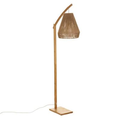 Lampadaire Arc en Bambou - ATMOSPHERA - H 158 cm - Beige - Style unique