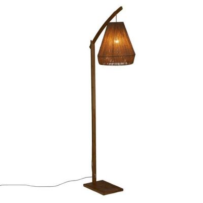 Lampadaire Arc en Bambou - ATMOSPHERA - H 158 cm - Beige - Style unique