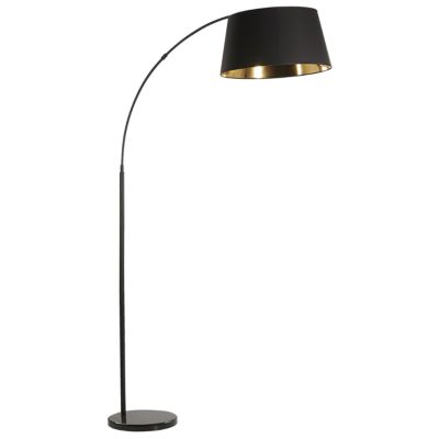 Lampadaire arc noir et cuivre YABUS