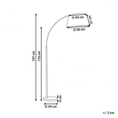 Lampadaire arc noir et cuivre YABUS