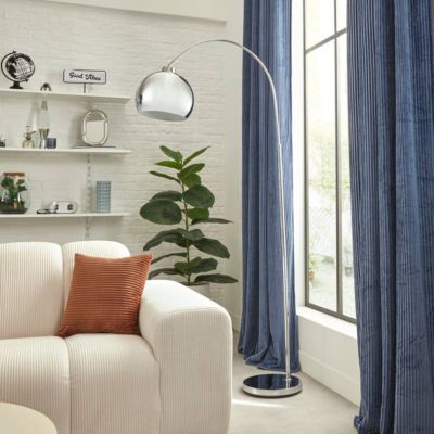 Lampadaire arc secteur Floris argent H177cm - ATMOSPHERA CREATEUR D'INTERIEUR