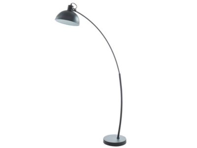 Lampadaire Arc Hyto Noir Atmosphera - Métal Et Marbre H177 Cm - Design Élégant Moderne