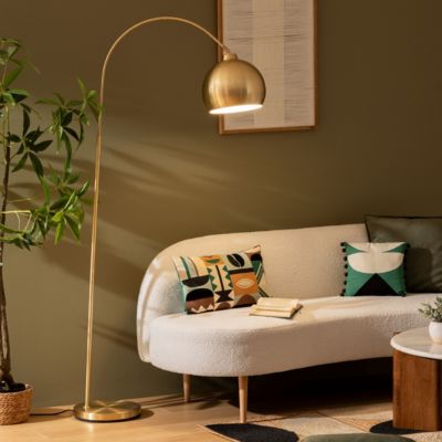 Lampadaire arche "Floris" doré H177cm - ATMOSPHERA CREATEUR D'INTERIEUR