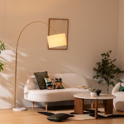 Lampadaire arche "Tilio" doré H195cm - Atmosphera Créateur d'intérieur