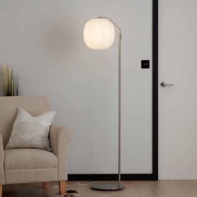 Lampadaire Armanty GoodHome E27 IP20 blanc