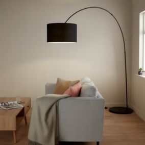 Lampadaire intérieur noir
