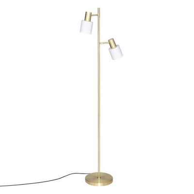 Lampadaire - Atmosphera - Taïs 143 cm - Métal doré - Verre - Jaune