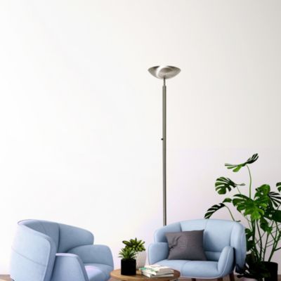 Lampadaire Austin en métal gris chromé H.182cm IP20 E27 40W Seynave