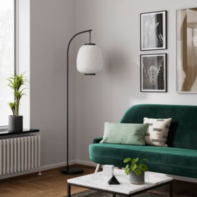 Lampadaire Bantry E27 15W H.160.2xP.45.5cm noir GoodHome
