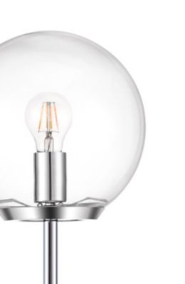 Lampadaire Barool GoodHome E27 argent brillant