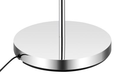 Lampadaire Barool GoodHome E27 argent brillant