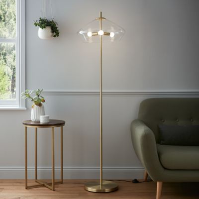Lampadaire Capolin 3 ampoules E14 IP20 métal doré