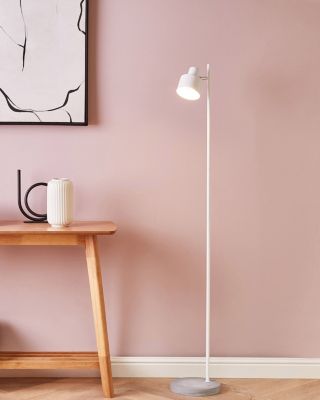 Lampadaire CORBONES Réglable Métal Blanc