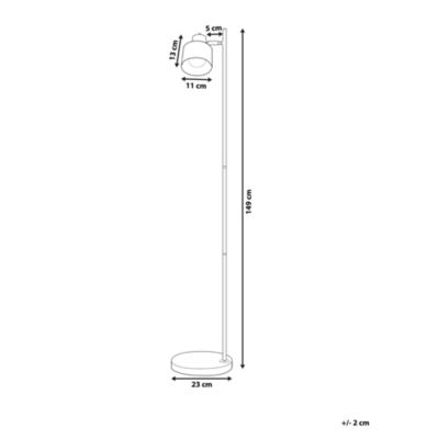 Lampadaire CORBONES Réglable Métal Blanc