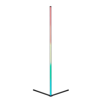Lampadaire d'angle LED connectée RGB IP20 10W l.60 x H.141 cm noir Reality Leuchten