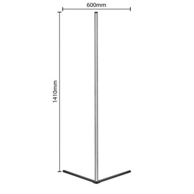 Lampadaire d'angle LED connectée RGB IP20 10W l.60 x H.141 cm noir Reality Leuchten