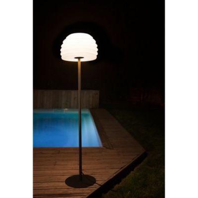 Lampadaire d'extérieur 230V, design soblre et épuré, H150cm, ampoule E27 Max. 40W (non fournie)