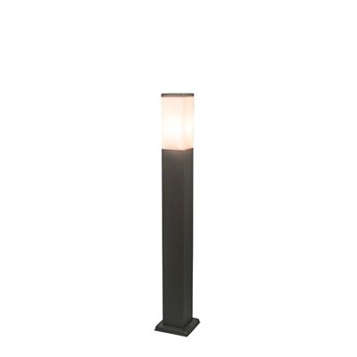 Lampadaire d'extérieur moderne gris foncé avec opale 80 cm IP44 - Malios