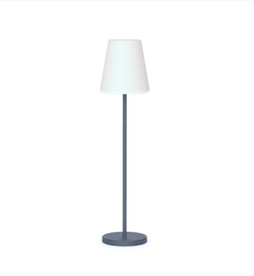 Lampadaire d'extérieur LED solaire et rechargeable RGB Lola slim blanc H.120cm IP65 Newgarden