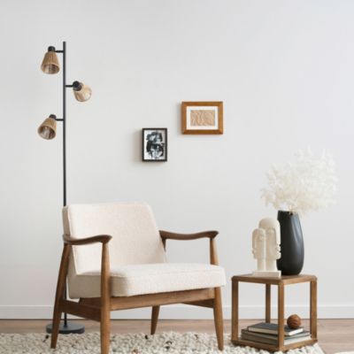 Lampadaire Davai 3 lampes métal noir H.160cm IP20 E14 40W Seynave