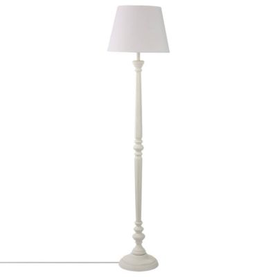 Lampadaire Design en Bois "Léo" 153cm Blanc