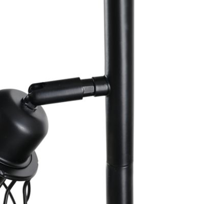Lampadaire design industriel 3 ampoules max. 40 W abat-jour cage métal noir