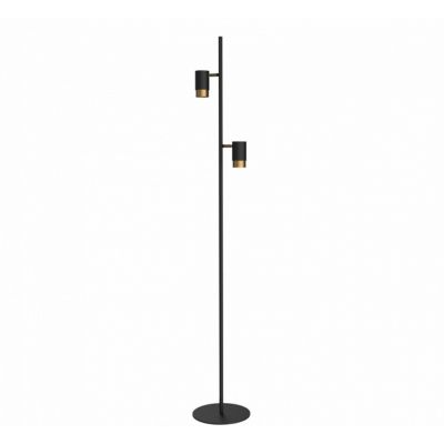 Lampadaire design noir double spots orientables - Elya