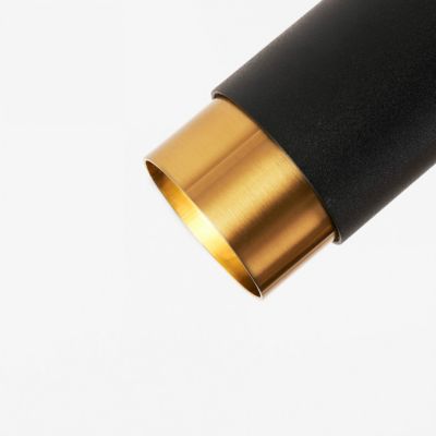 Lampadaire design noir double spots orientables - Elya