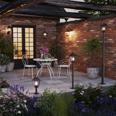 Lampadaire Docker E27 25W IP44 GoodHome noir