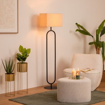 Lampadaire droit Alec noir H154cm - ATMOSPHERA CREATEUR D'INTERIEUR