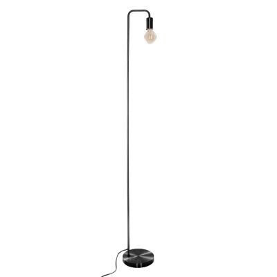 Lampadaire droit design en métal Noir, H. 150 cm, KELI