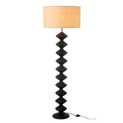 Lampadaire en Bois "Chenille" 156cm Noir