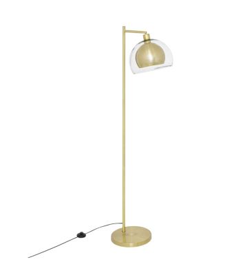 Lampadaire en métal Doré et Verre H 157 cm