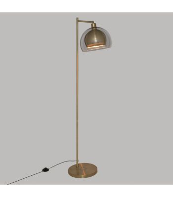 Lampadaire en métal Doré et Verre H 157 cm