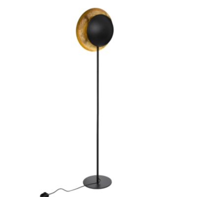 Lampadaire en métal esprit art déco (33x23x144 cm - Noir)