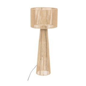 Lampadaire en métal et corde Beige D. 38 x H. 97 cm