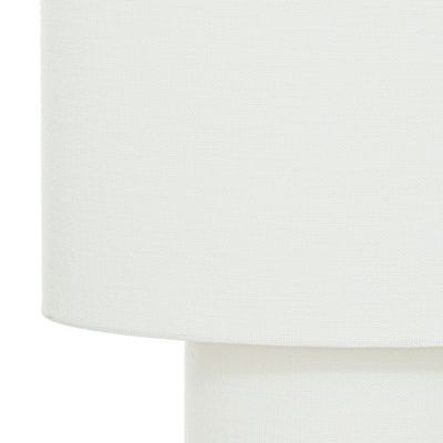 Lampadaire en métal et tissu Blanc  H 115 cm