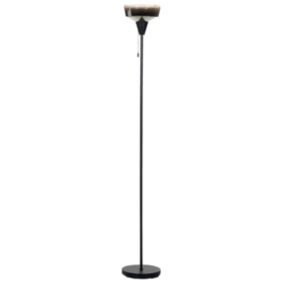 Lampadaire en métal noir et argenté 175 cm TALPARO