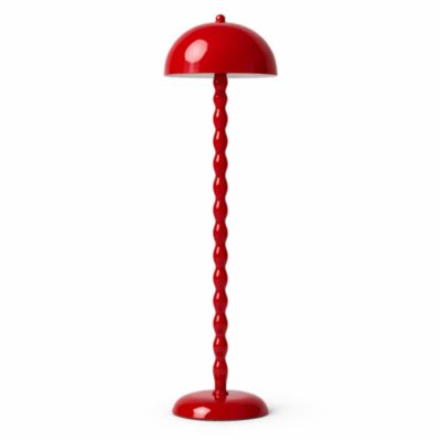 Lampadaire en métal rouge E27/40 W, H. 158 cm