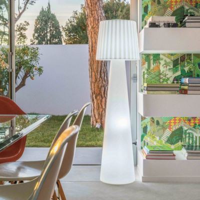 Lampadaire ext filaire LADY Blanc Polyéthylène H110CM