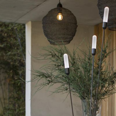 Lampadaire ext filaire REEDS Noir Plastique H156CM