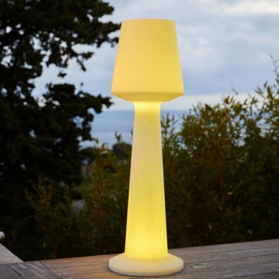 Lampadaire extérieur sans fil AUSTRAL Blanc Polypropylène H110CM