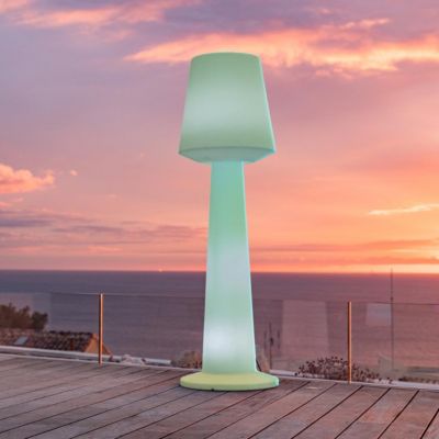 Lampadaire extérieur sans fil AUSTRAL Blanc Polypropylène H110CM