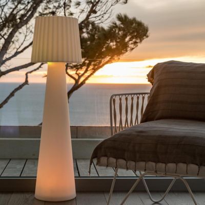 Lampadaire extérieur sans fil LADY Blanc Polypropylène H110CM