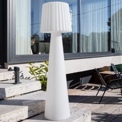 Lampadaire extérieur sans fil LADY Blanc Polypropylène H110CM